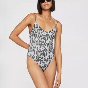 NWT Stella McCarthy Lurex Leopard One-Piece